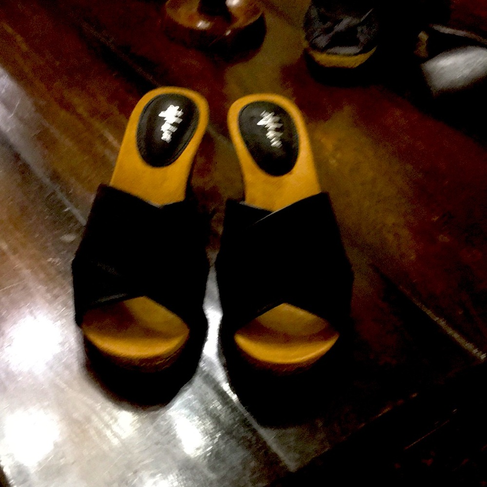 Style and company  from Neiman  Marcus leather black wedges.  With tags